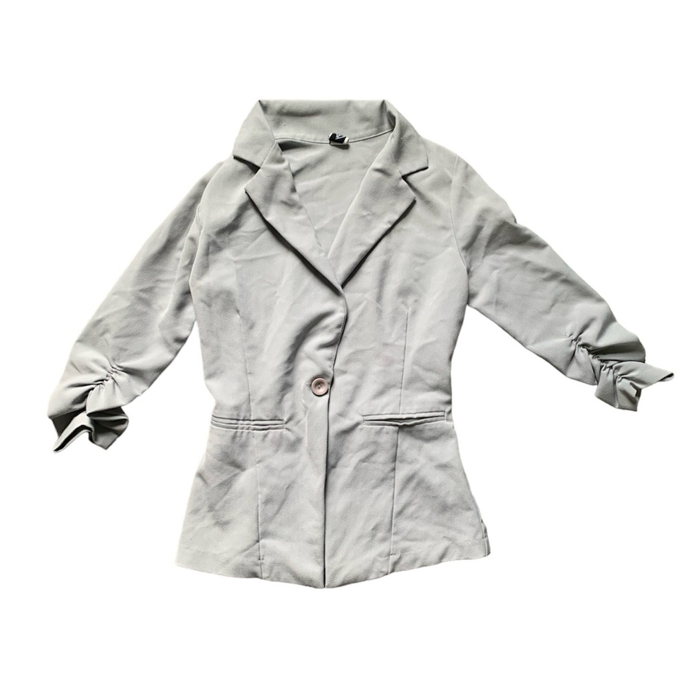 Windsor Gray One Button Blazer S